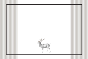 S&G Place Cards Striped Stag Pk 25