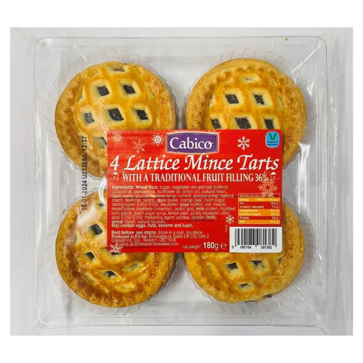 Cabico Lattice Mince Tarts 4pack