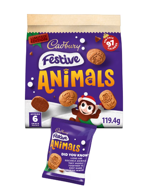 Cadbury Festive Animals 6pk +