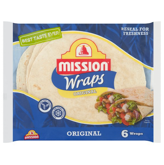 Mission Plain Tortilla Wraps 6pack