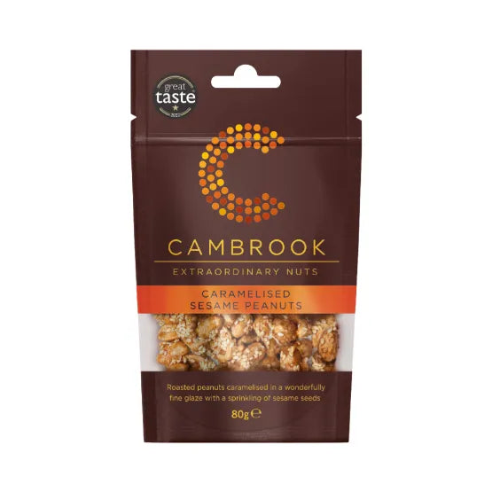 Cambrook Caramelised Sesame Peanuts Pouch 80g