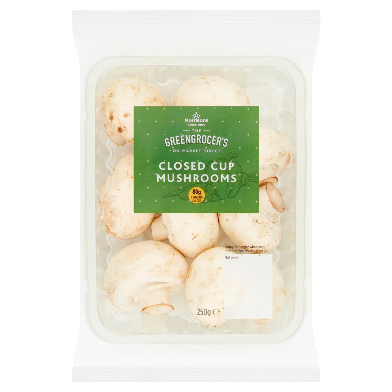 Morrisons Closed Cup Mushrooms 250g