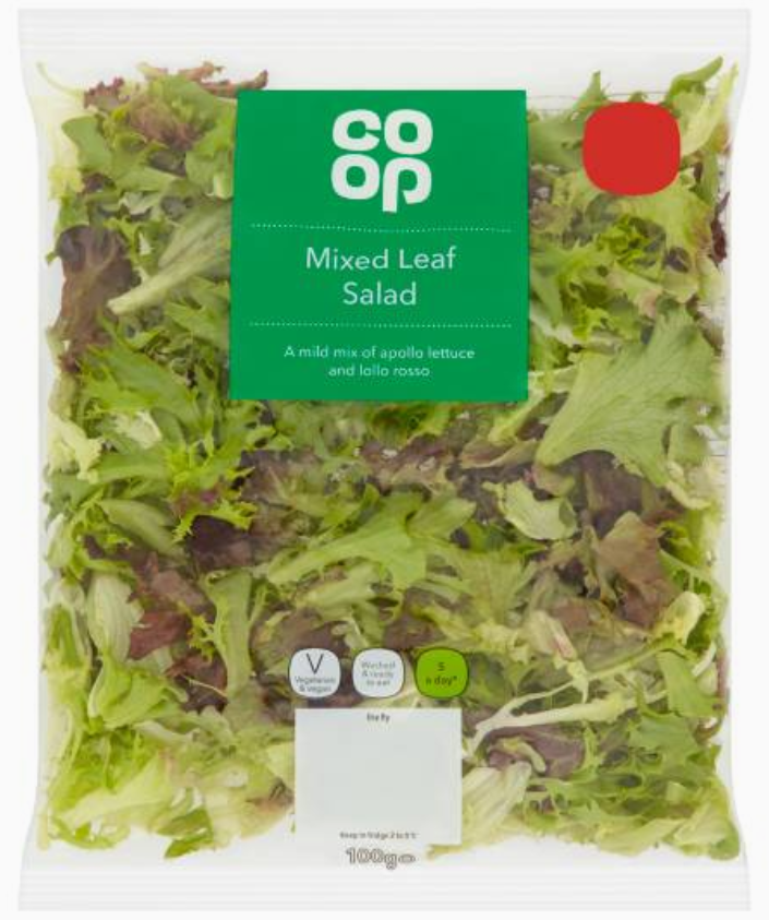 Co Op Mixed Leaf Salad 100g