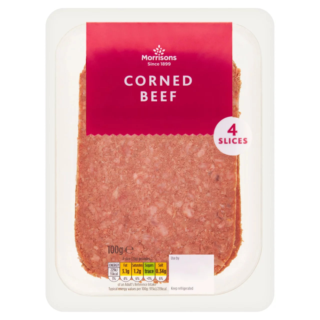 Morrisons Corned Beef 4 Slices 100g [352]