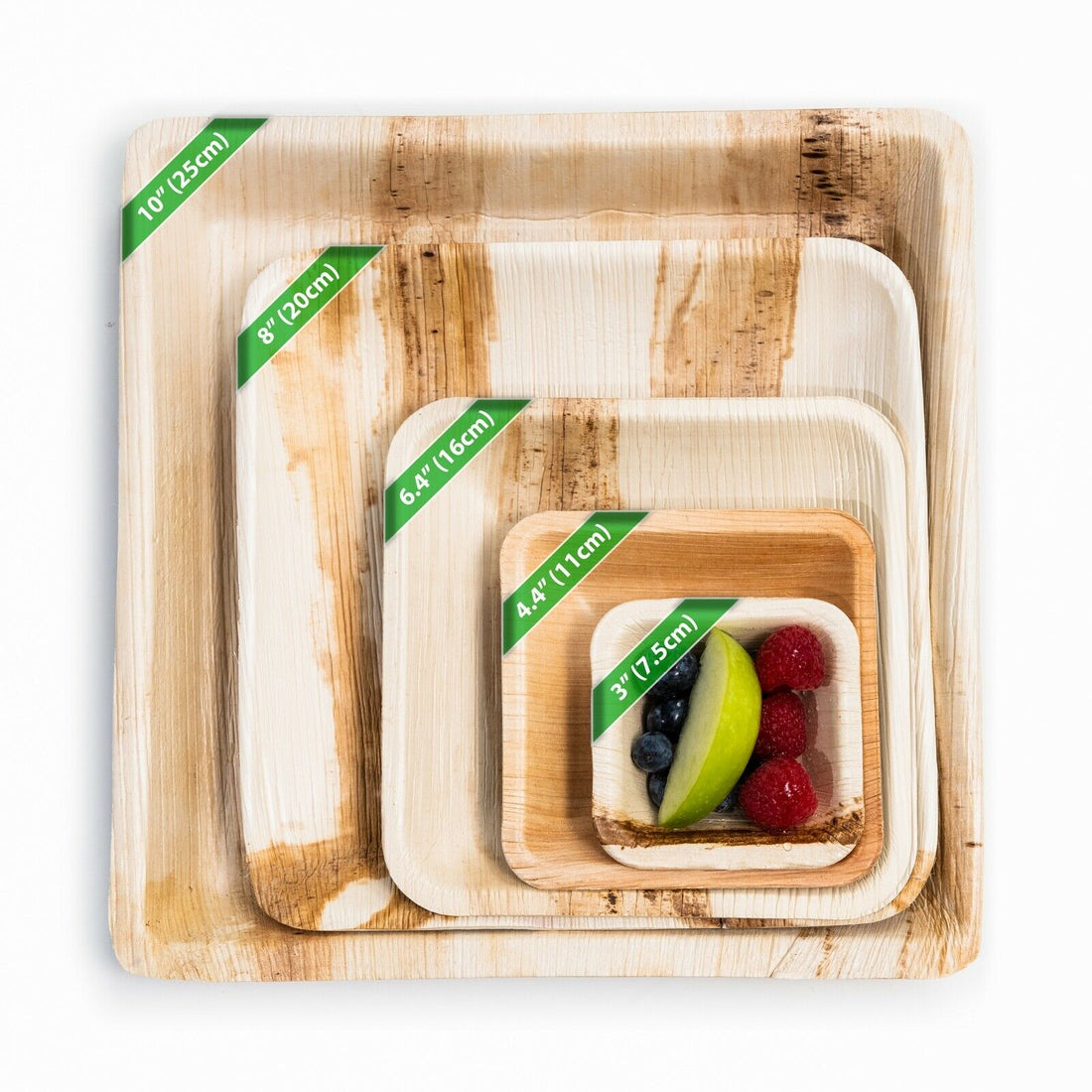 Palm Leaf Plate Sq 16cm 25pk