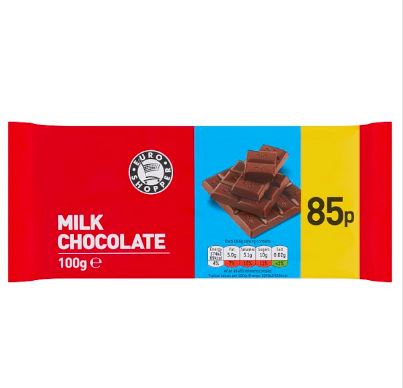 BULK Euro Shopper Milk Chocolate 100g x 28