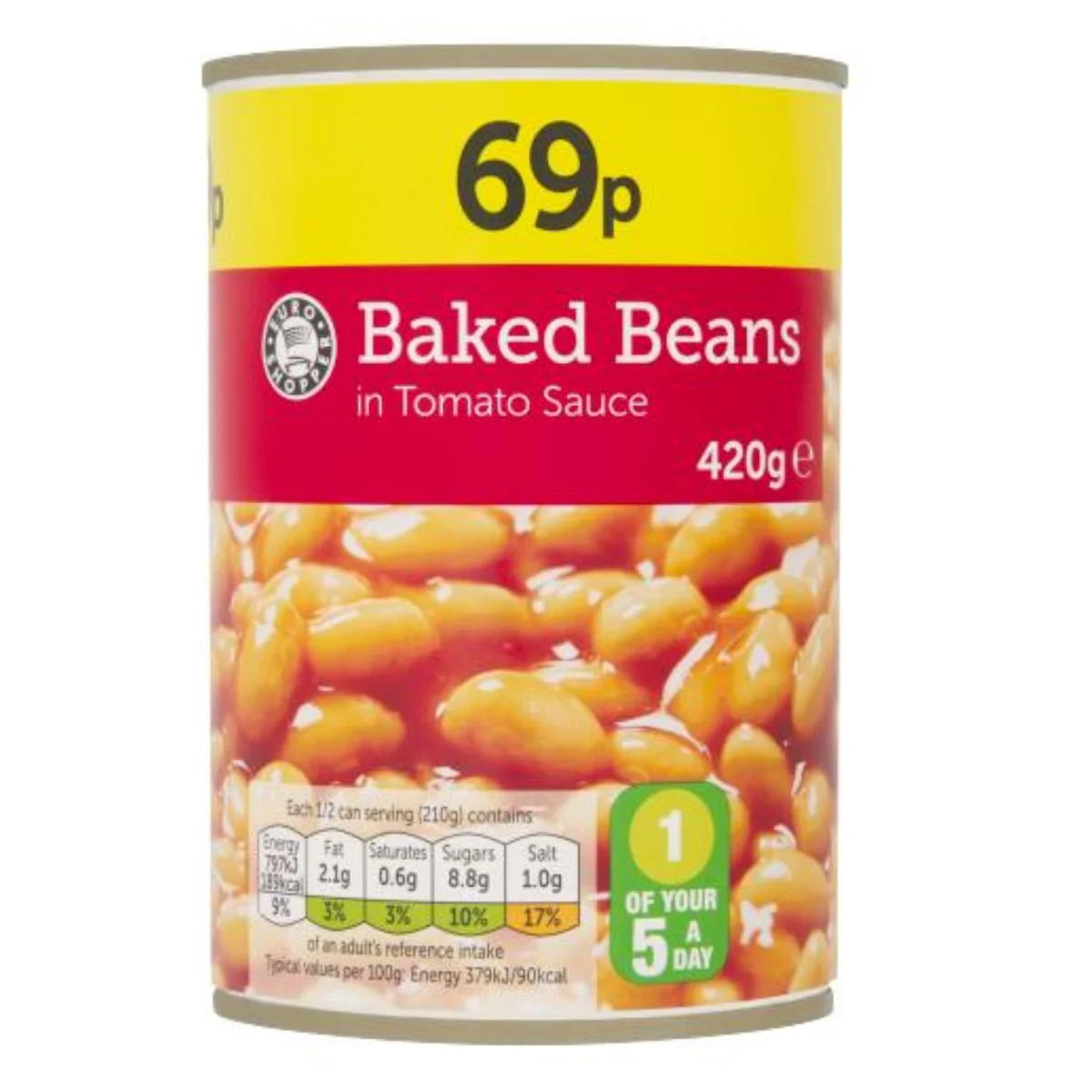 BULK Euro Shopper Baked Beans 420g PM 69p x12