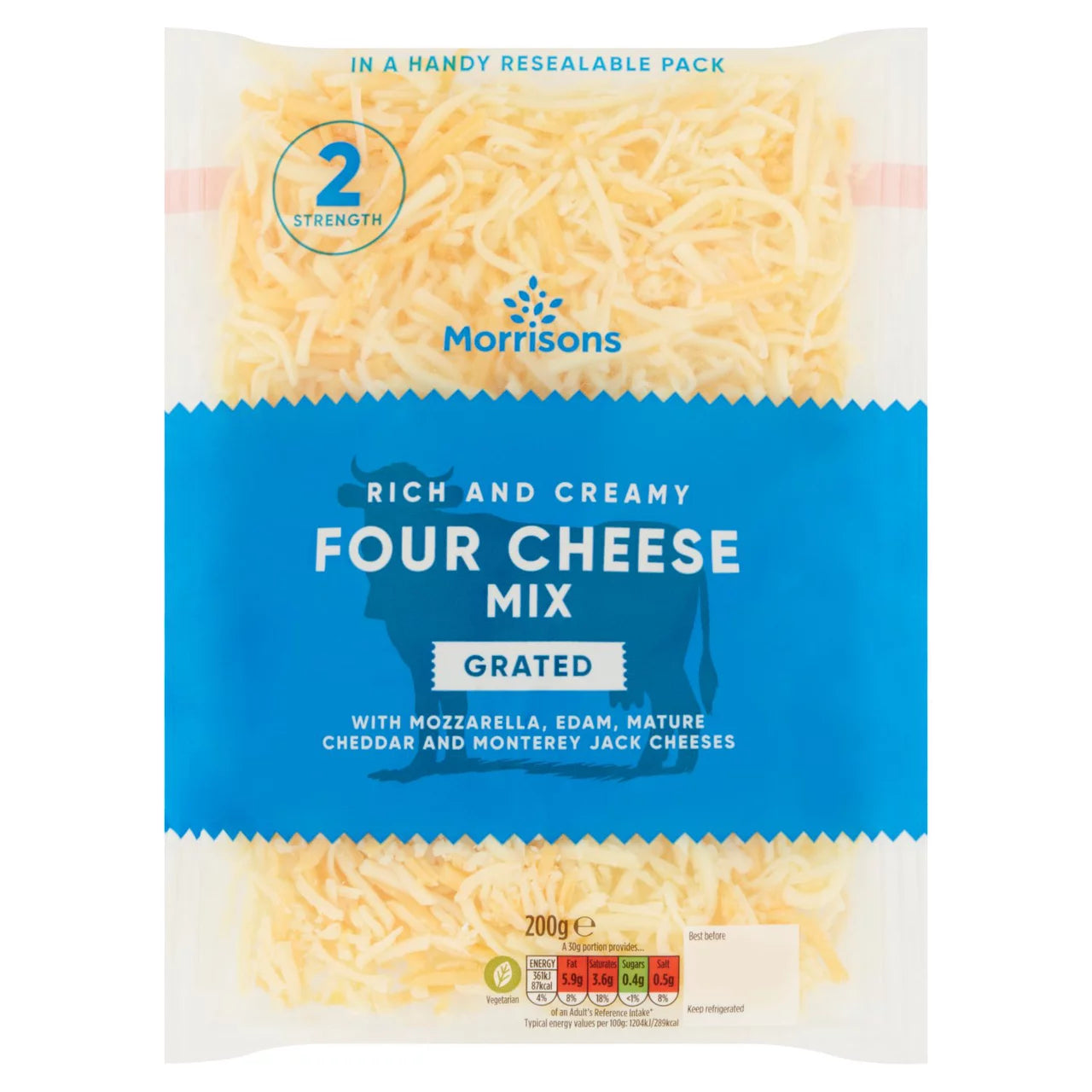 Morrisons Four Cheese Grated Mix 200g
