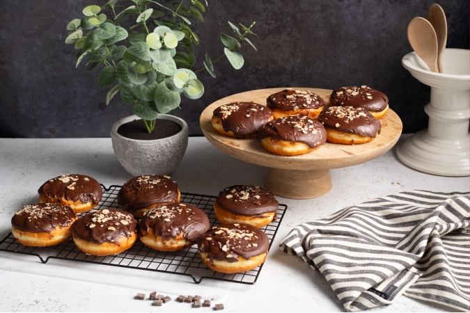 Cakesmiths Chocolate Hazelnut Creme Doughnut 12 Portion