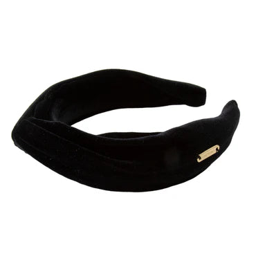 Luna -  Black Velvet Twist Hairband