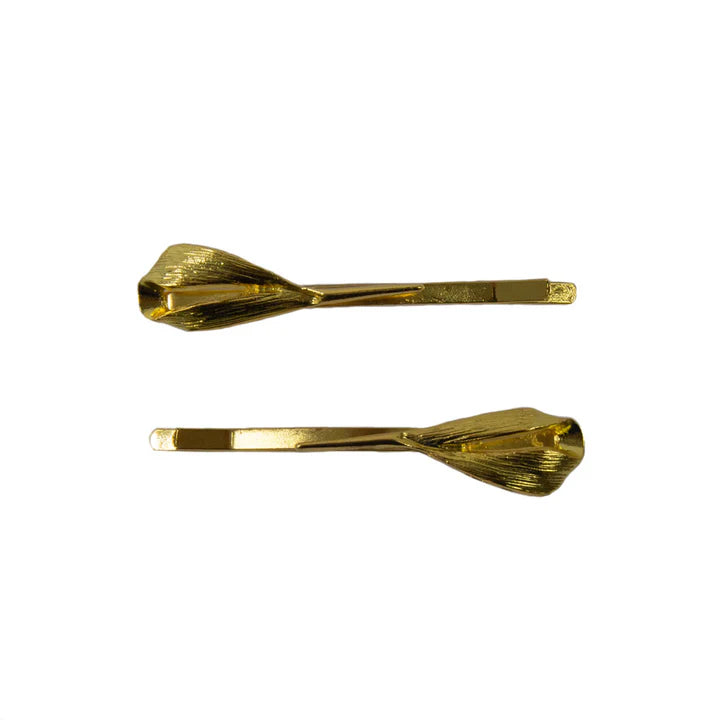 RW Jacinta Gold Twist Hair Slides