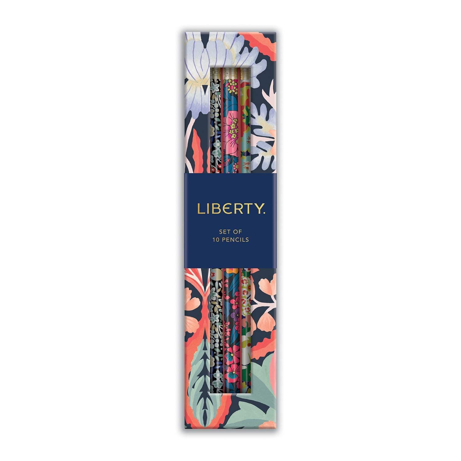 Liberty Floral Set of 10 pencils (pink)