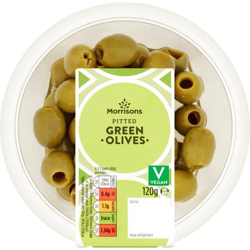 Morrisons Pitted Green Olives 120g