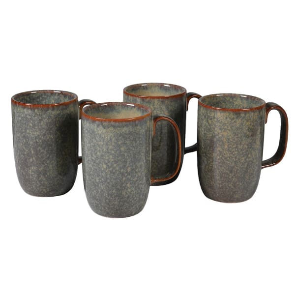 Set of 4 Dakaya Ceramic Mugs