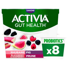 Activia Rhubarb And Mixed Fruit Yogurt 8 x 115g