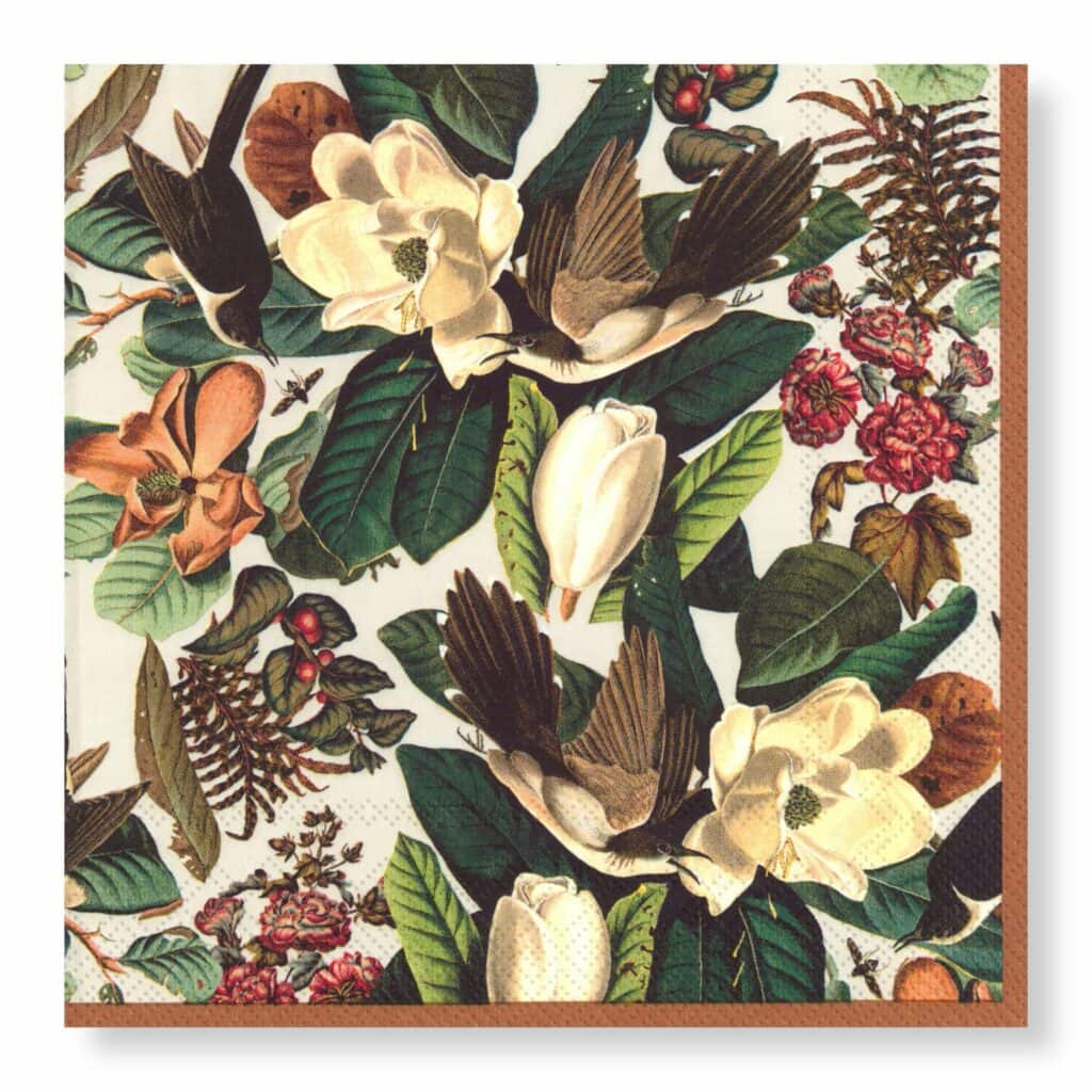 Manor Road Magnolia Blooms Lunch Napkins 20pk