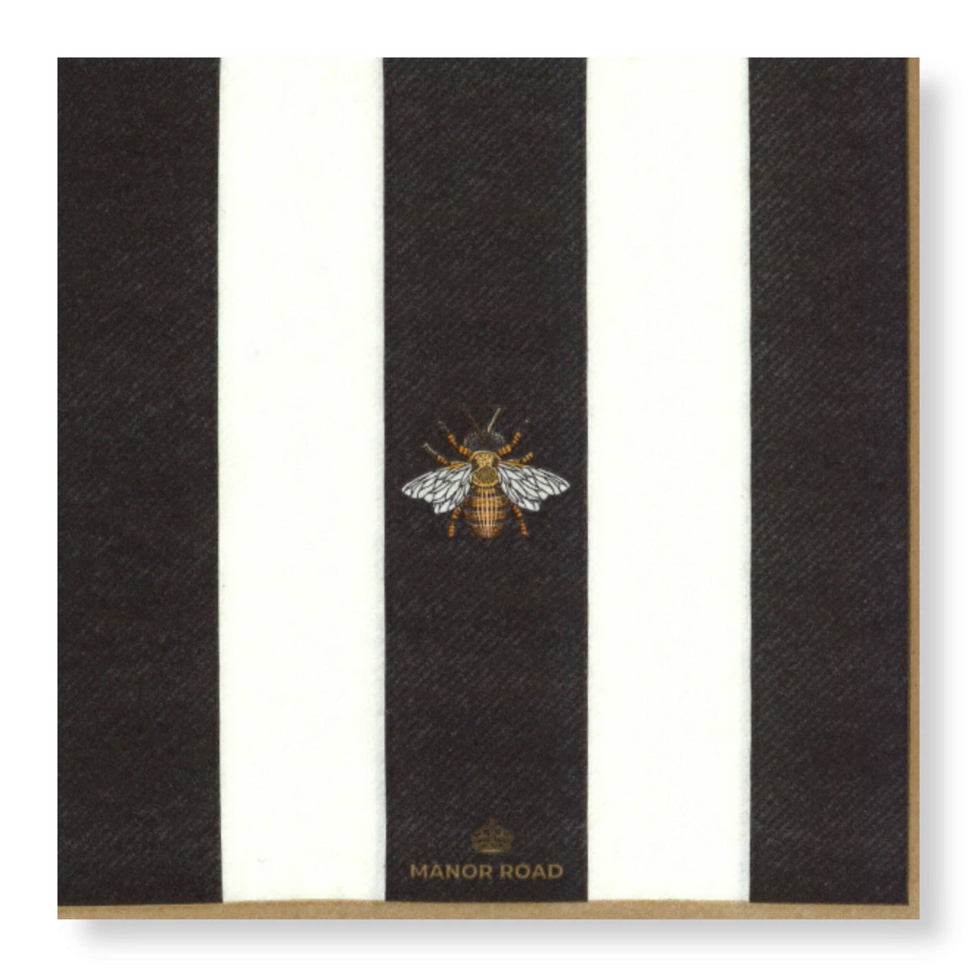 Manor Road Striped Bee Lunch Napkins 20pk