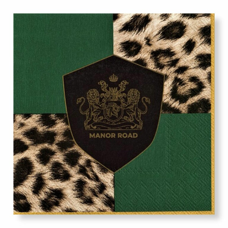 Manor Road Leopard Lunch Napkins 20pk