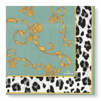 Manor Road Victorian Leopard Lunch Napkins 20pk