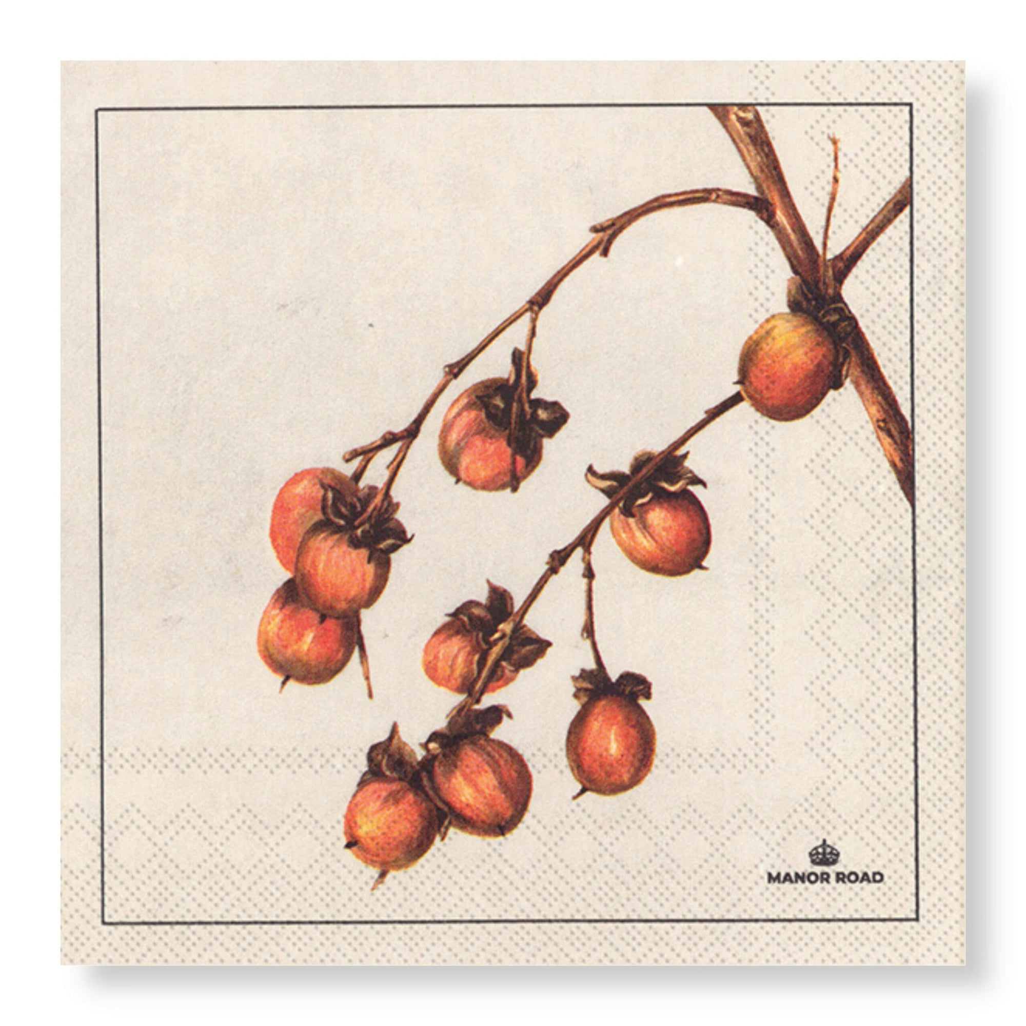 Manor Road Persimmon Cocktail Napkins 20pk