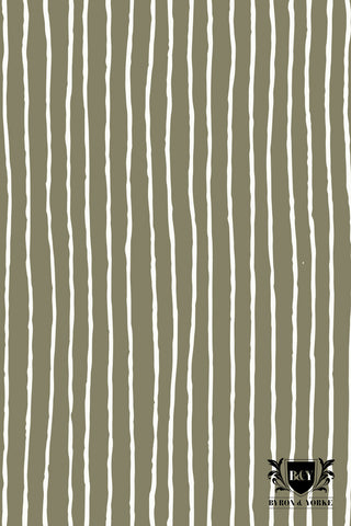 B&Y Olive Stripe Microfibre Tea Towel