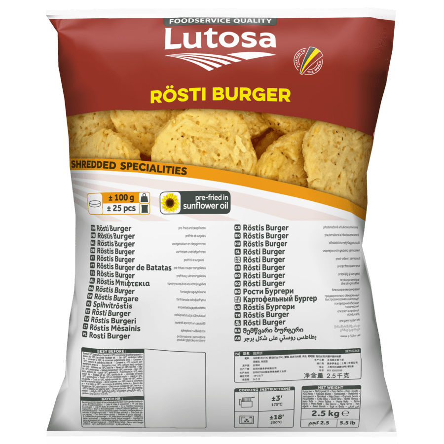 Lutosa Rosti Burger 2.5kg
