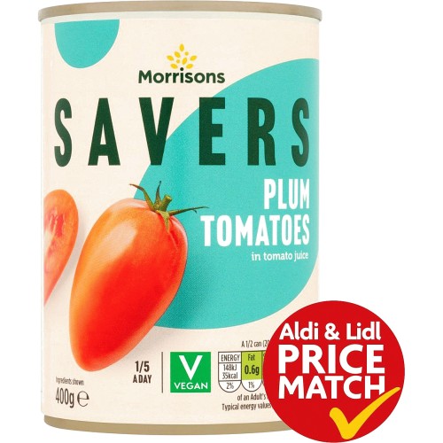 Morrisons Savers Plum Tomatoes 400g