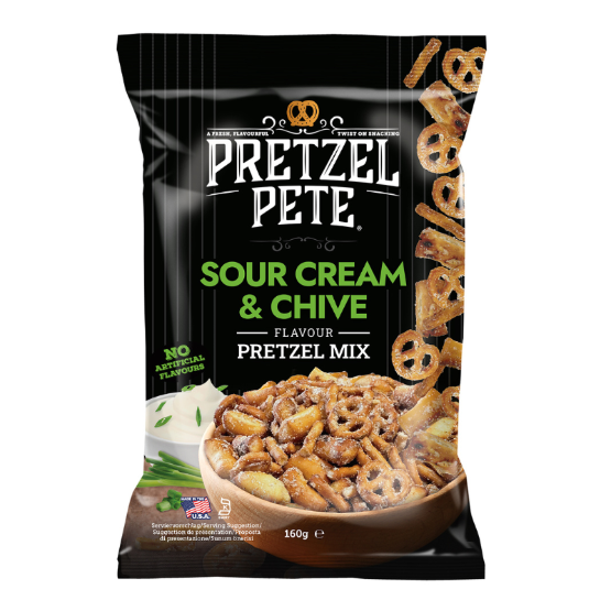 Pretzel Pete Sour Cream & Chive 160g