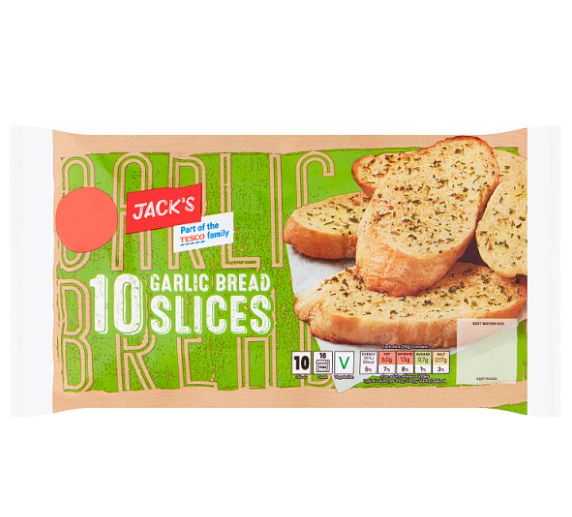 Jack's 10 Garlic Bread Slices 260g [PM Â£1.39 ]