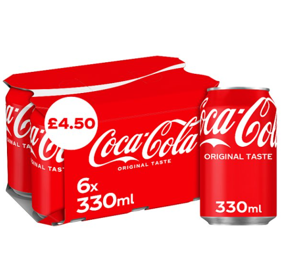 Coca-Cola Original 6 x 330ml PM4.50
