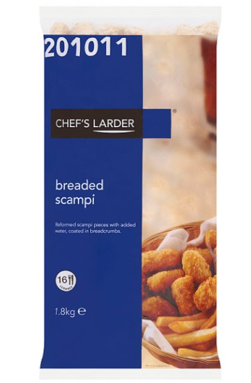 Chef's Larder Breaded Scampi 1.8kg