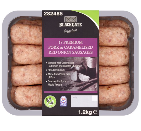 Blackgate 18 Caramelised Red Onion Sausages 1.2kg