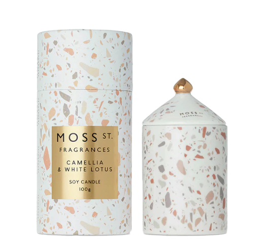 Moss St Camellia & White Lotus Ceramic Candle 100g