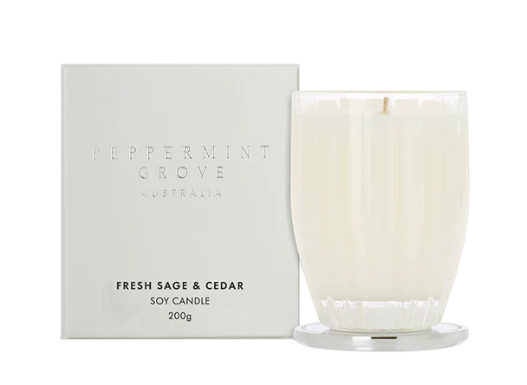 Peppermint Grove Fresh Sage & Cedar Candle 200g