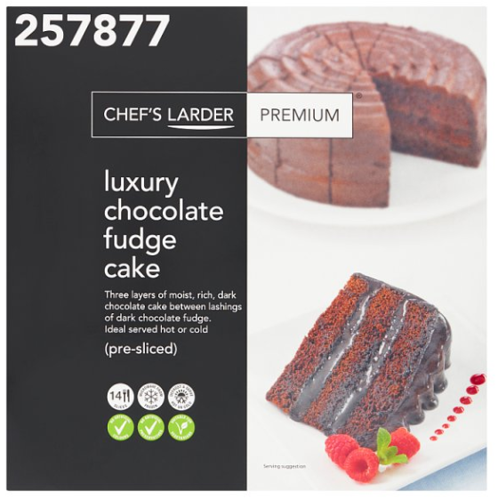 Chef's Larder Premium Luxury Chocolate Fudge Cake