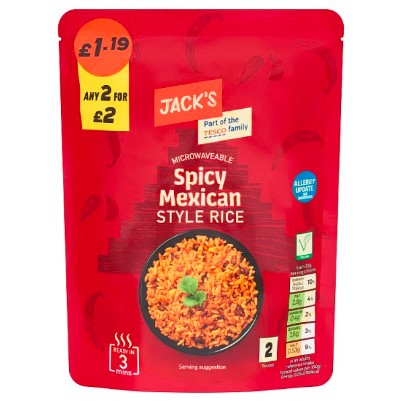 Jack's Microwave Spicy Mexican Rice 250g PMP 1.19