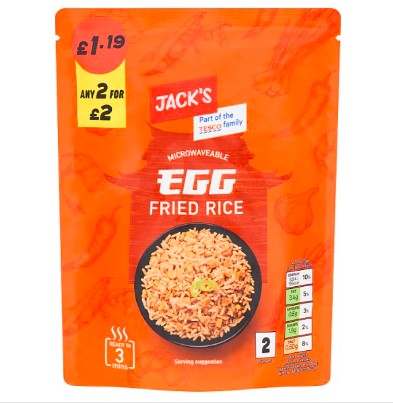 Jack's Microwaveable Egg Fried Rice 250g PMP 1.19