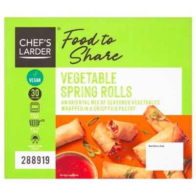 Chefs Larder Vegetable Spring Rolls 600g