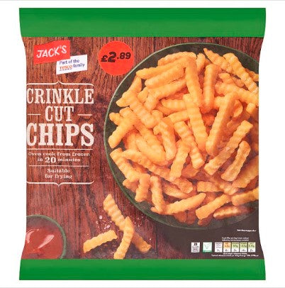 Jack's Crinkle Cut Chips 1.5kg [PM £2.89 ]