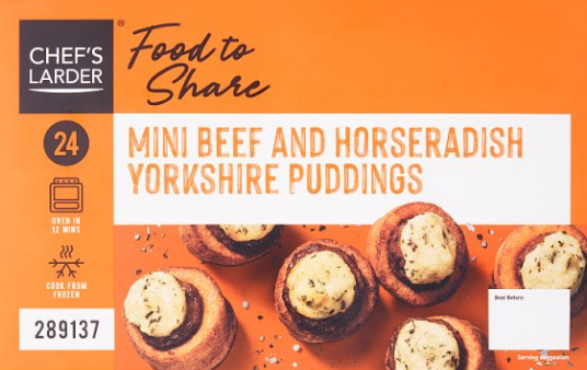 Chef's Larder Food to Share Mini Beef and Horseradish Yorkshire Puddings 396g