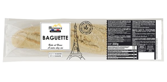 Menissez Stone Oven Part Baked Baguette 250g