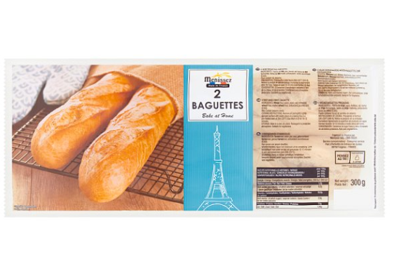 Menissez Part Baked Baguettes 2pk