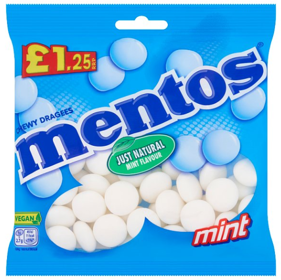 BULK Mentos Mint 135g x 12