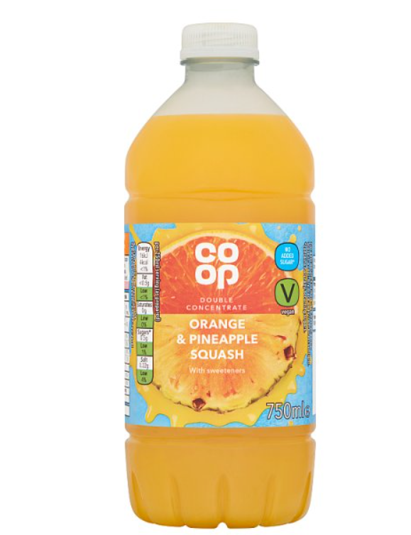 BULK Co-op Double Strength Orange & Pineapple NAS 750ml x12