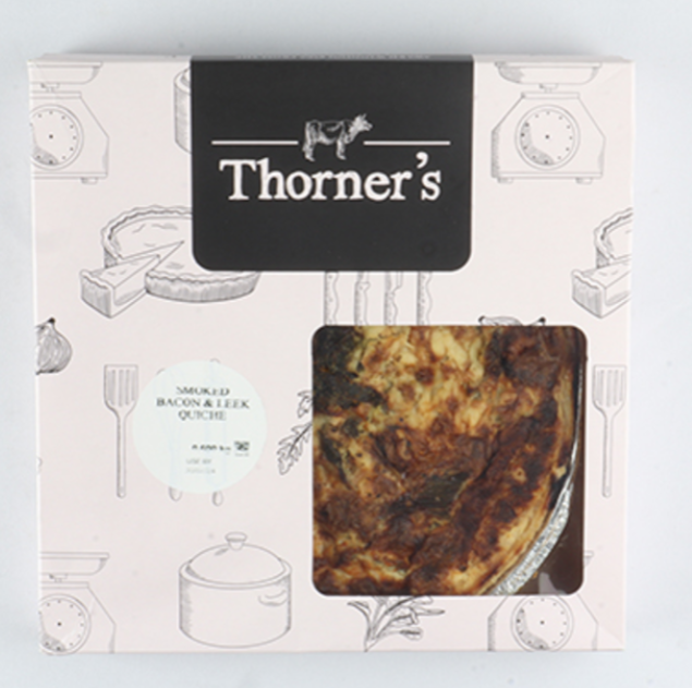 Thorners Smoked Bacon & Leek Quiche 600g