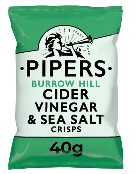 Pipers Burrow Hill Cider Vinegar & Sea Salt Crisps