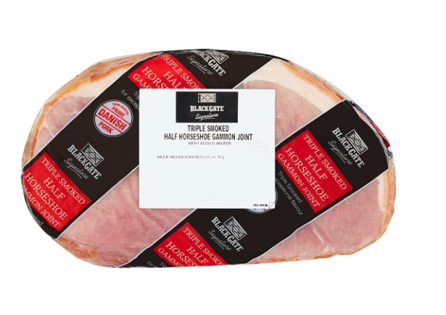 Blackgate Smoked Half Horseshoe Gammon, per KG