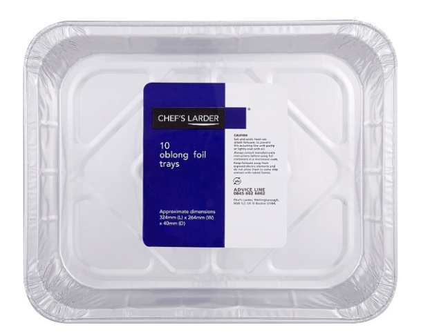 Chef's Larder 10 Oblong Foil Trays 324mm