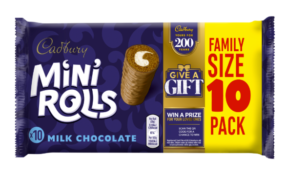 Cadbury Mini Rolls Milk Chocolate 10pk