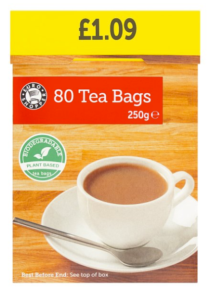 Euro Shopper 80 Tea Bags 250g PMP1.09